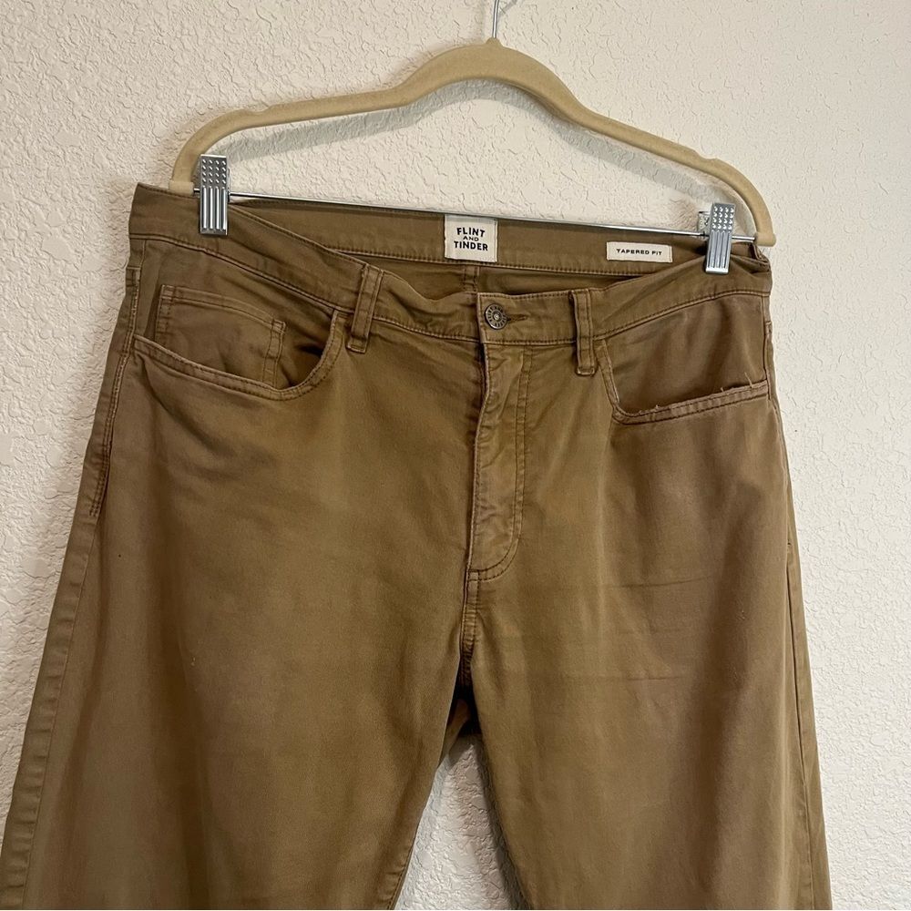 Flint and Tinder Pants Mens 32x32 Tapered Fit Tan - Picture 2 of 15